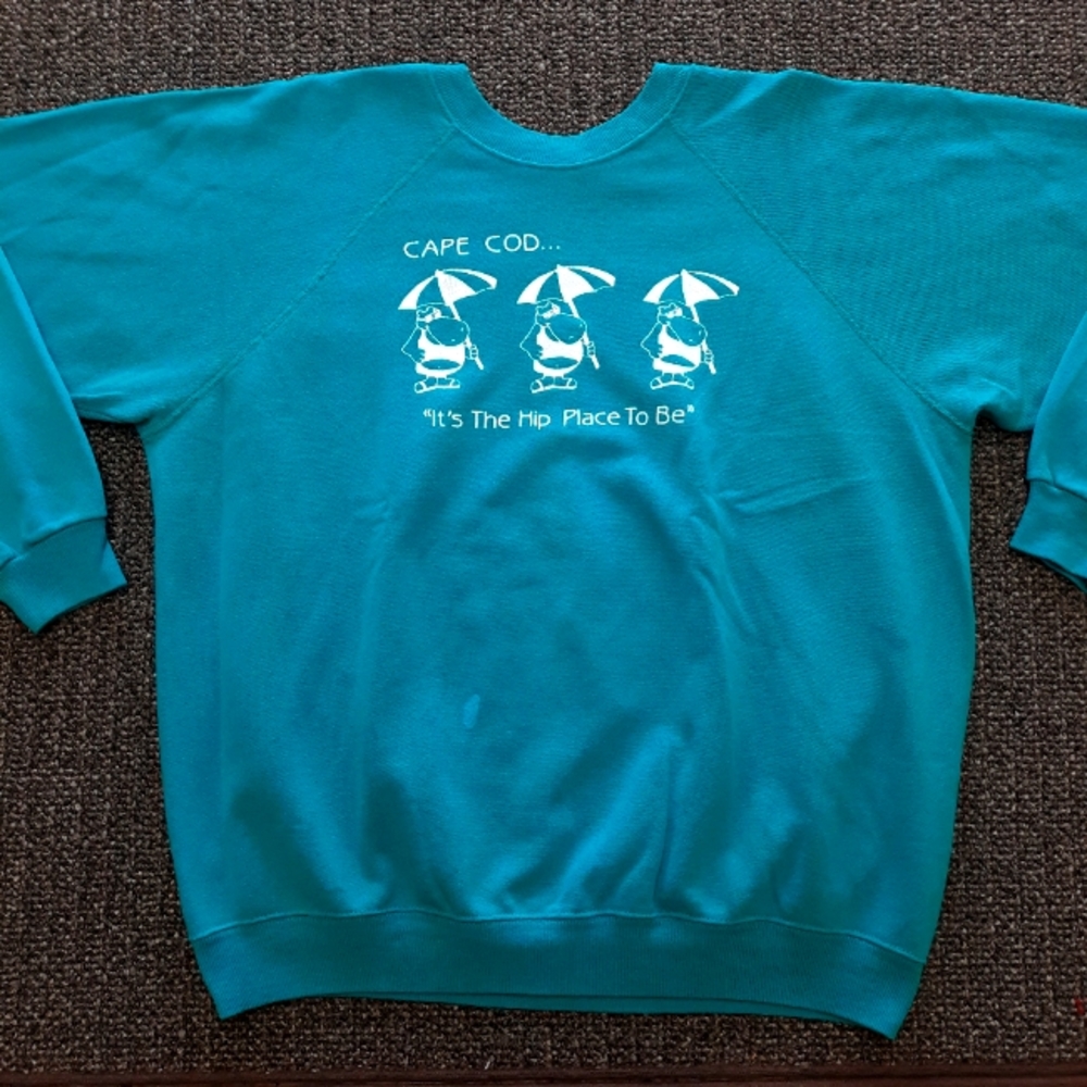 Vintage 80s Cape Cod Beach Vacation Sweatshirt Size XL